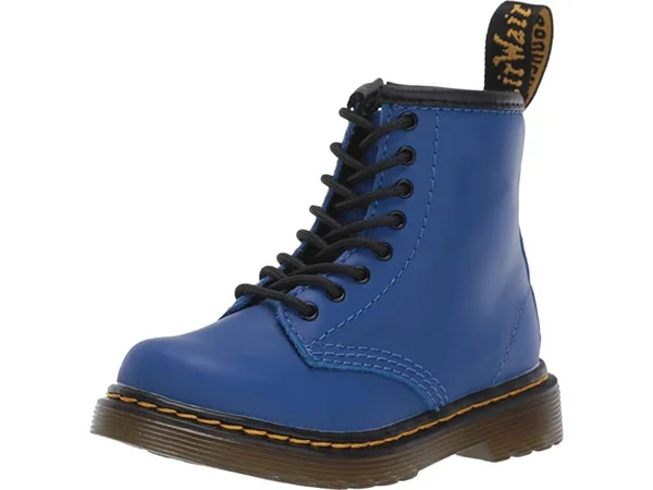 Infant Dr. Martens Brooklee Boot - Kids Unisex, Size: 7 M, Blue Romario Waxy Leather