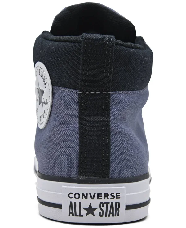 Converse Men's Chuck Taylor All-Star Street Mid Casual Shoes in Blue/Light Carbon Size 12.0, Canvas