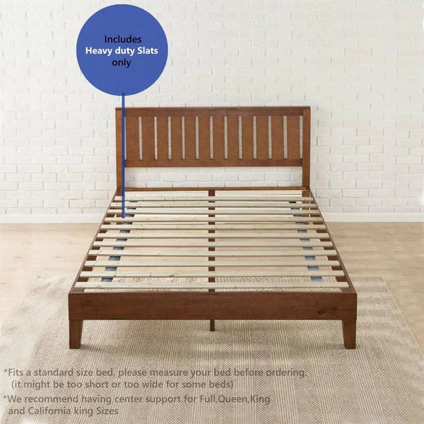 Onetan, Heavy Duty Wooden Bed Slats/Bunkie Board Frame, Size: Twin-XL, Beige