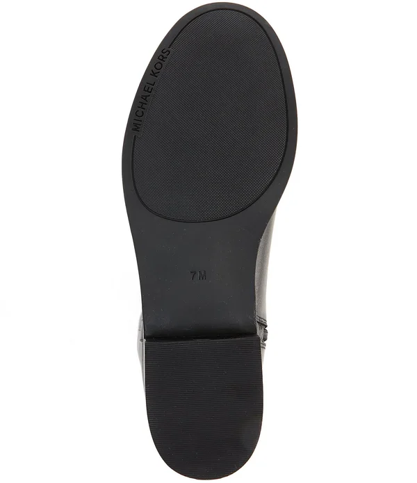 Michael Michael Kors Finley Leather Riding Boots - Black Leather