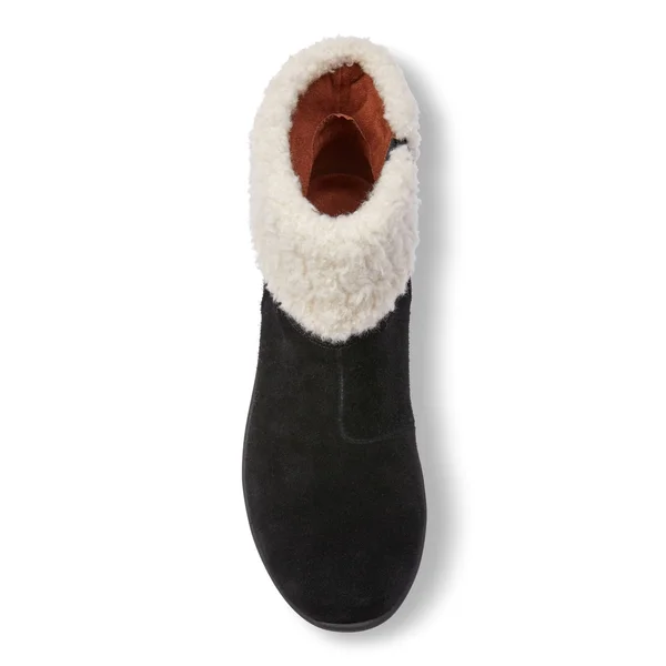 Women's Vionic Ruth Ankle Bootie Black Suede 6 M