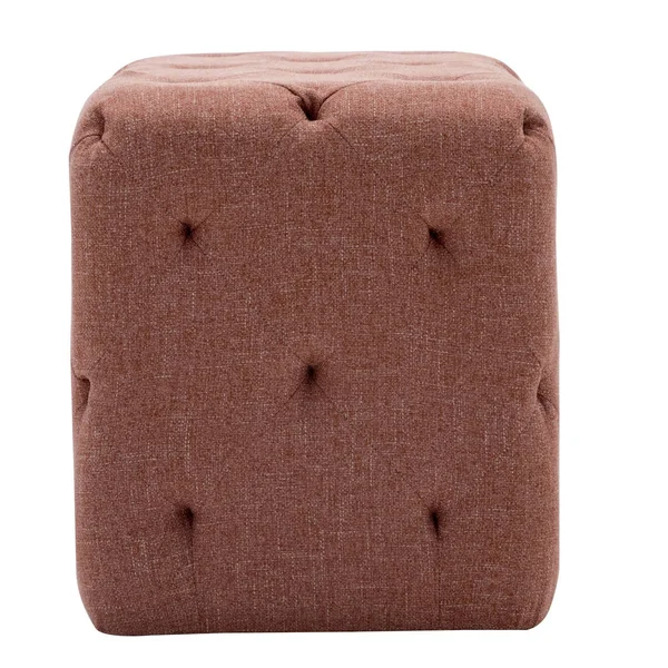 WOVENBYRD 32x22 Rectangle Pintucked Ottoman - Pink