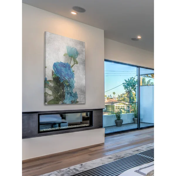 Marmont Hill Midnight Blue 3 Painting Print on Wrapped Canvas - 30x22x45x22