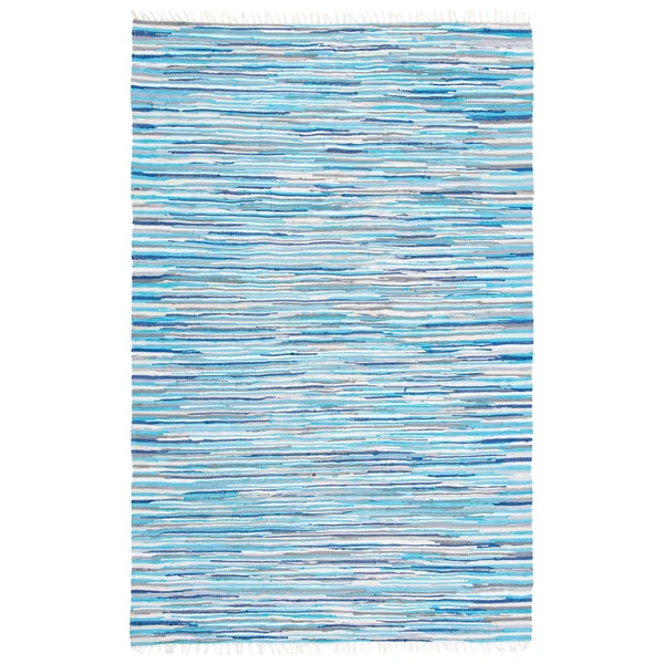 Safavieh Rag Rug RAR129R Red, Multi Rug 6& x 6& Round