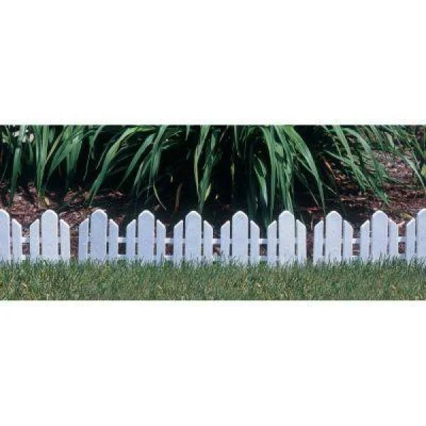 22& Dackers Lawn Border Adirondack Style Flexible Fencing, 22x22 Sections, 12 PC - White - Emsco