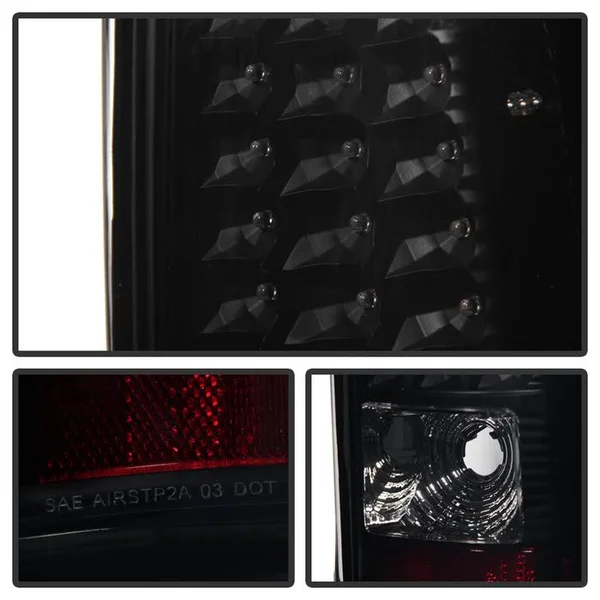 Xtune Chevy Silverado 1500/2500/3500 99-02 LED Tail Lights Black Smoke ALT-ON-CS99-LED-BSM
