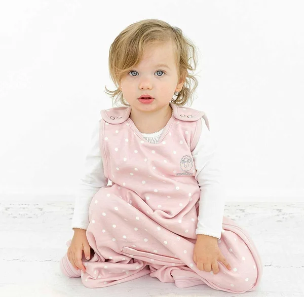 Woolino 4 Season Toddler Sleeping Bag - Merino Wool Toddler Sleep Sack, 2-4 Years, Rose