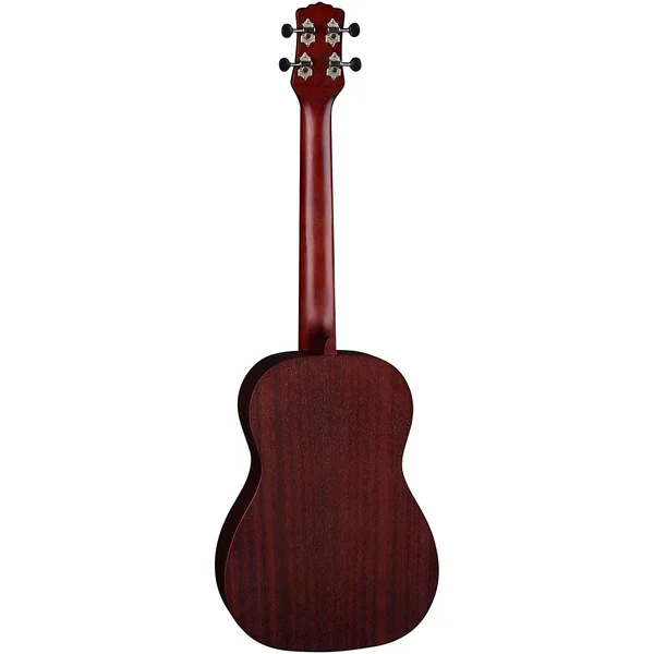 Luna Uke Vintage Mahogany Ukulele - Baritone - Red Satin