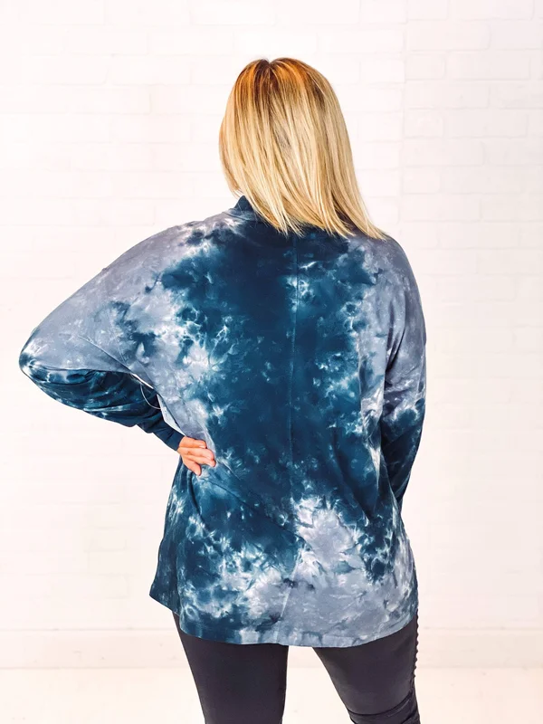 Free People Be Free Tie Dye Tee Charcoal Combo, M