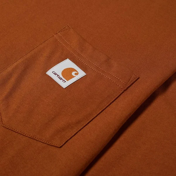 Carhartt WIP L/S Pocket T-Shirt - Tawny - 2XL - Men