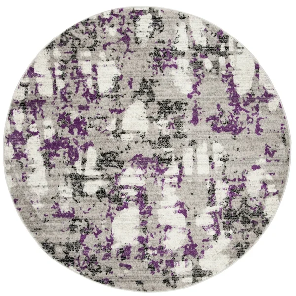 Safavieh Skyler SKY193R 6&7x22 x 6&7x22 Round Grey - Purple Area Rug