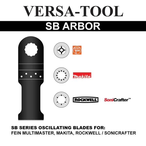 Versa Tool SB5A5B5C Universal Oscillating Saw Blade Contractors Variety Pack for Use on Rockwell Sonicrafter - 15 Piece, 5 Each B