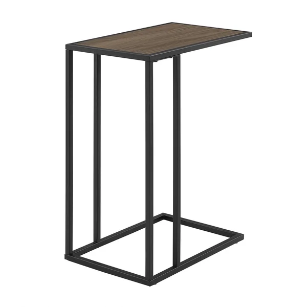 20x22 Modern Two-Tone C Side Table with Metal and Wood Mocha - Saracina Home