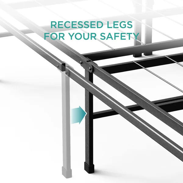 Priage by Zinus Deluxe Smart Base Steel Bed Frame - King