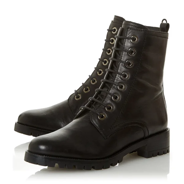 Dune Womens Black-leather Prestone Leather Boots 6