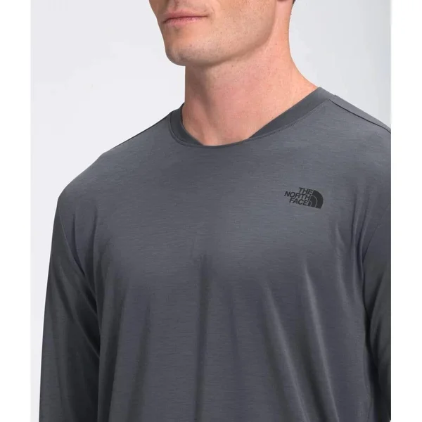 The North Face Men's Wander Long Sleeve Shirt Monterey Blue Heather - S
