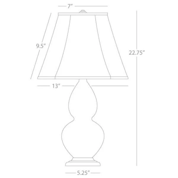 Robert Abbey 1653 Small Double Gourd - One Light Table Lamp