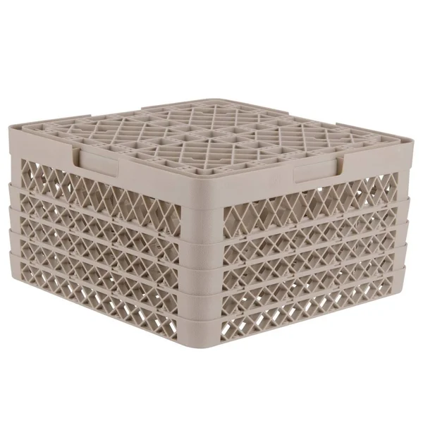 Vollrath TR8DDDD Traex Beige 16 Compartment Glass Rack W 4 Extenders