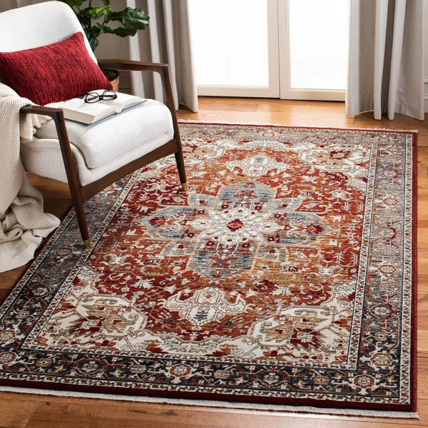 Safavieh Herat Rug Collection HRT301Q - Red - Ivory - 4& x 6&