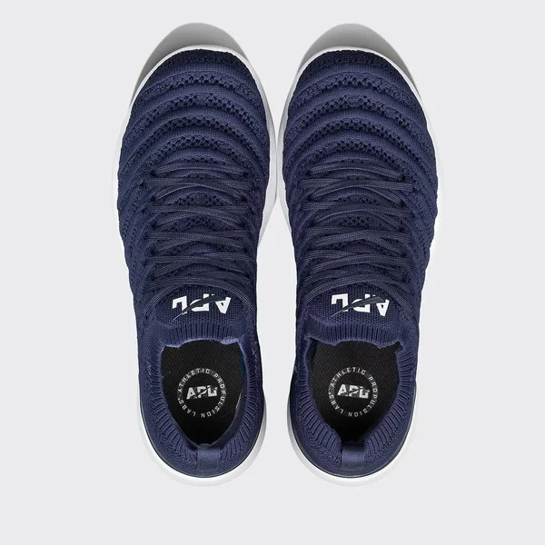 APL Women's Techloom Wave Navy/White Shoes in Size 8, Athletic Propulsion Labs