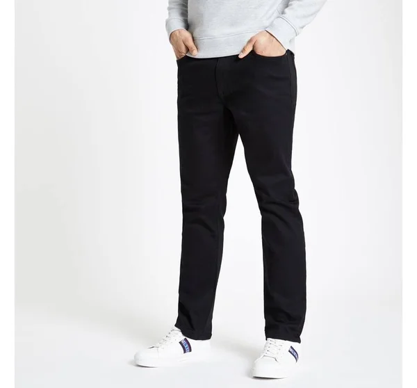 Mens River Island Black Slim Fit Seth Jeans - Black