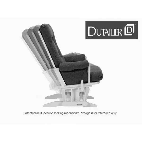 Dutailier 2-Post Multiposition Glider & Nursing Ottoman Set, Dark Grey