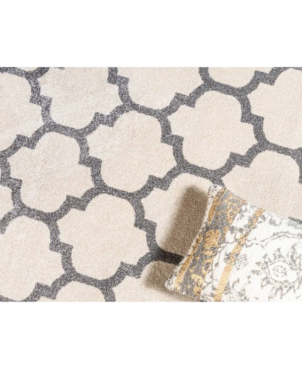 Unique Loom Philadelphia Trellis Rug - Beige/Gray (10& 6 x 16& 5)