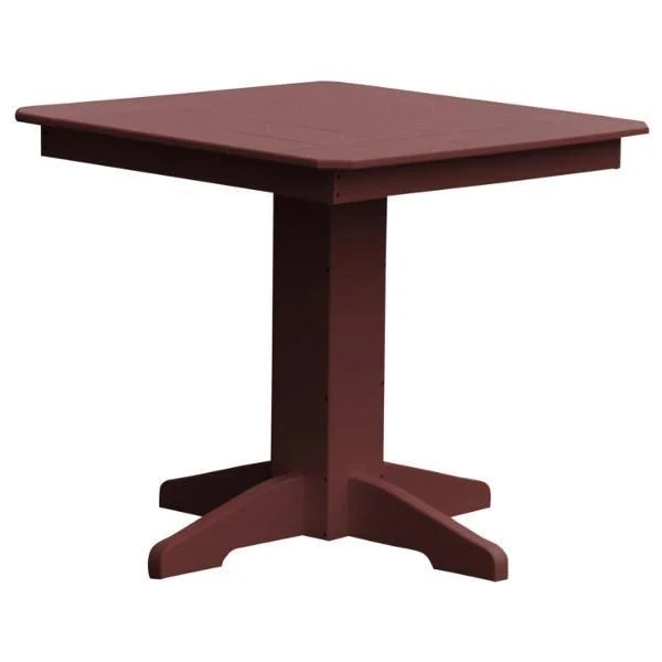 Recycled Plastic Square Dining Table 44x22 - Orange