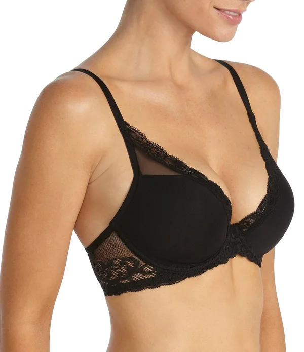 Natori Feathers Contour Plunge Bra - Size 36DDD - Cameo Rose