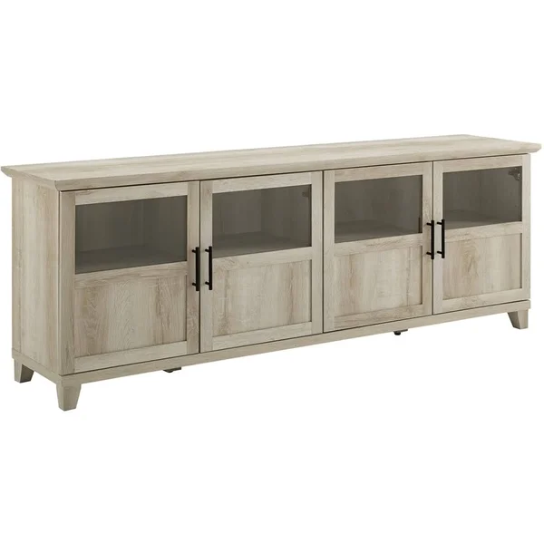 Walker Edison - TV Cabinet for Most TVs Up to 78x22 - White Oak