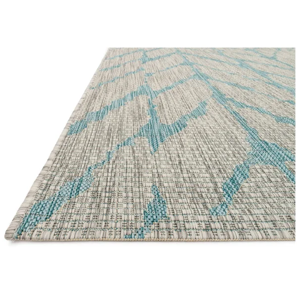 Loloi Isle IE-02 3&11x22 x 5&10x22 Mist - Aqua Rug
