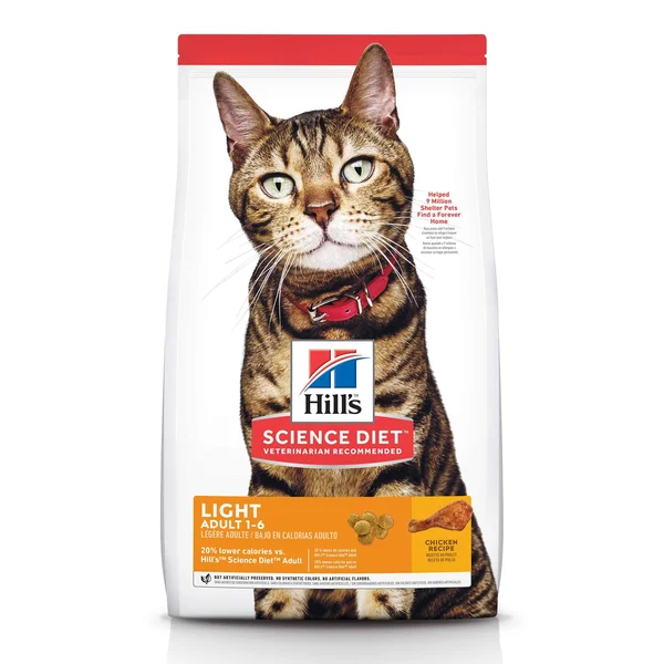 Hill&s Science Diet Dry Cat Food, Adult, Light for Weight Management, Chicken Recipe