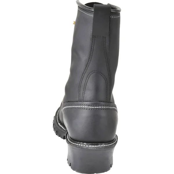 Carolina Men's 9x22 Domestic Logger Boot - 922 7.5 - D, Black