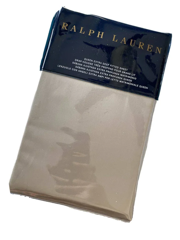 Ralph Lauren RL 624 Sateen Fitted Sheet - Queen - Vintage Silver