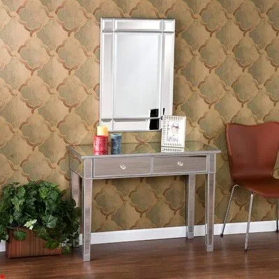 Mirrored 2 Drawer Media Console Table Rosdorf Park