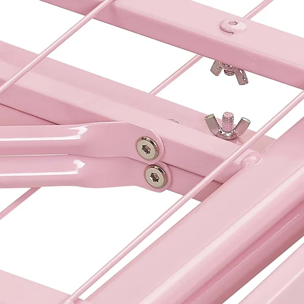 Modway Horizon Stainless Steel Pink Bed Frame, Twin