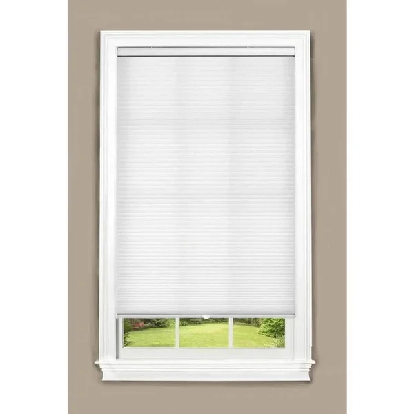 Dez Furnishings Qcwt530640 Cordless Light Filtering Cellular Shade, 53W x 64h Inches, White