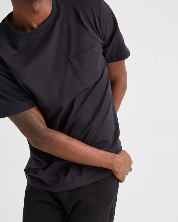 Richer Poorer Men's Pima Pocket T-Shirt - Size XXL, Black