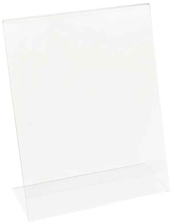 Azar Displays 112718 8x22 W x 10x22 H Vertical L-Shaped Sign Holder (10 Pack)