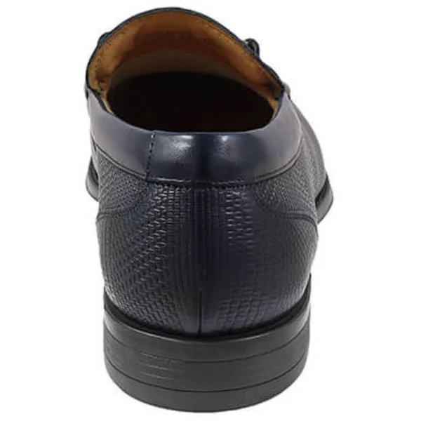 Stacy Adams Men's Pomeroy Moc Toe Bit Slip-On - Ink Blue