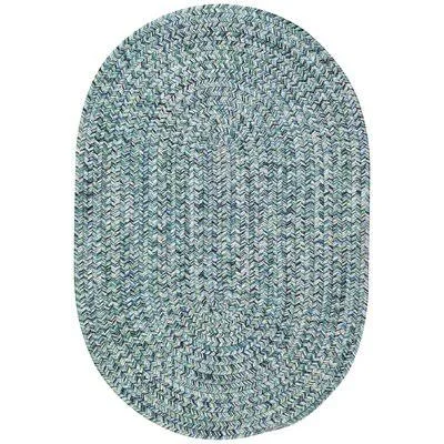 Winchcombe Braided Blue Area Rug Highland Dunes Rug Size: Oval 2& x 3&