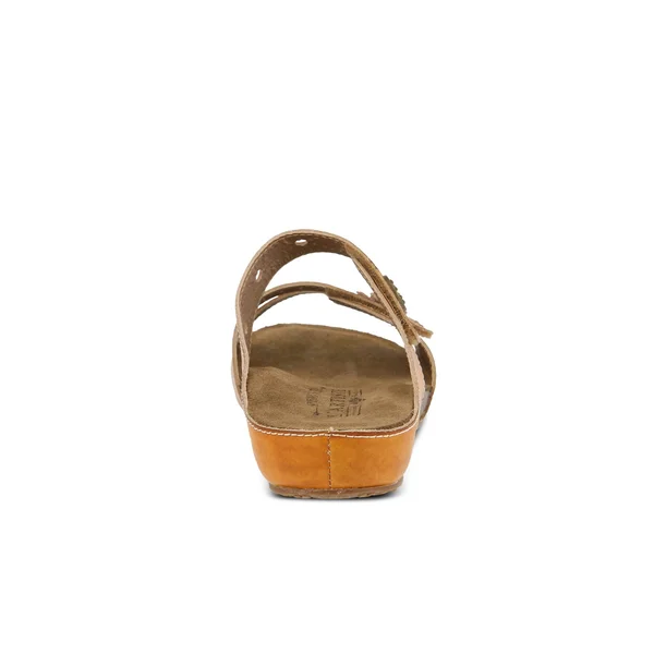 L&Artiste by Spring Step Women's Freesia Slide, Blue Leather