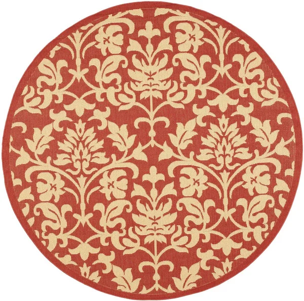 Safavieh Courtyard Area Rug CY3416 Red, Natural, 5& 3x22 x 5& 3x22 Round