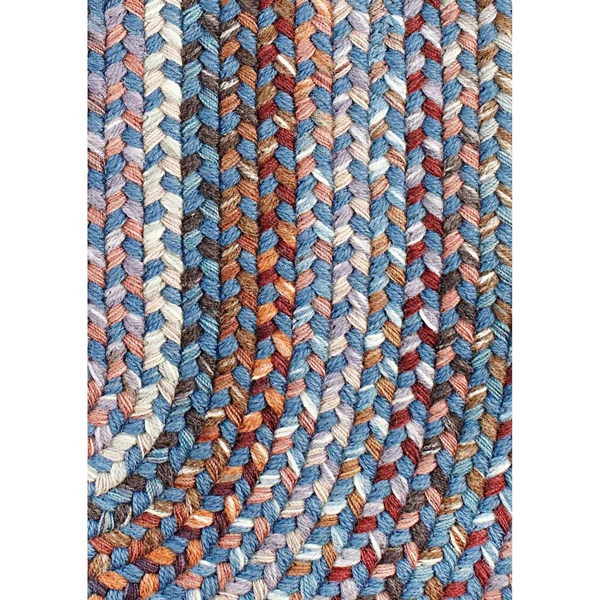 Augusta Oval Braided Wool Rug by Rhody Rug (2& x 4&) (Blue Dragon - 2& x 4& Runner)
