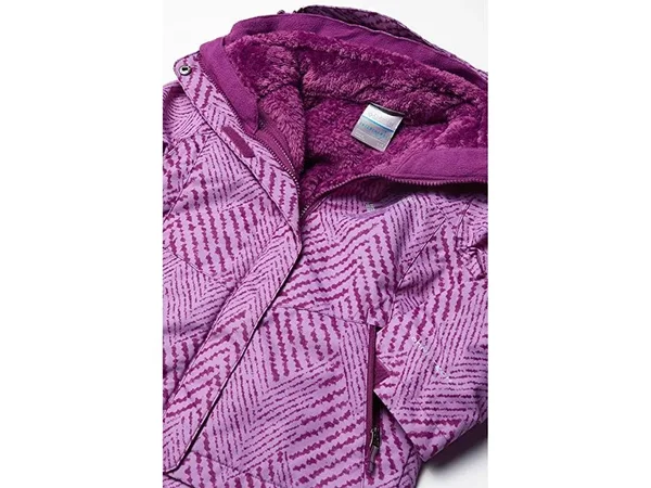 Columbia Girls& Bugaboo II Fleece interchange Jacket - Large - Plum Chevron Print