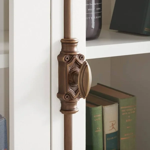 Signature Hardware 944578 Mini Barcheski 27 inch Tall Brass Cremone Bolt Cabinet Latch Antique Brass Catches and Latches Cabinet