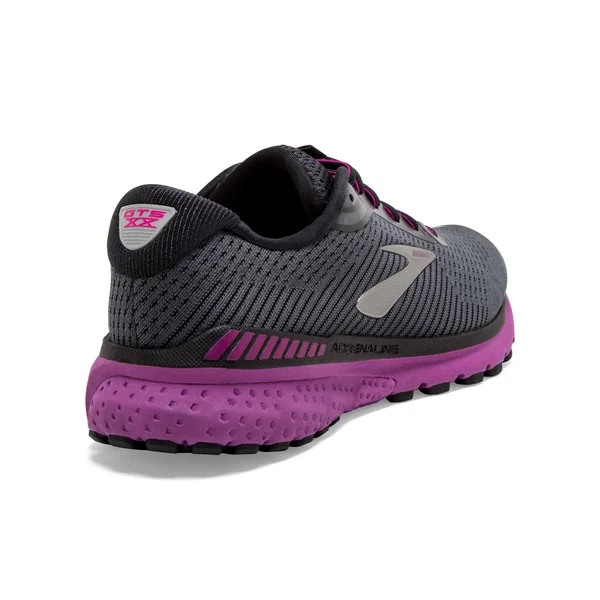 Brooks Women's Adrenaline GTS 20 - Grey/Pale Peach, 5 Wide