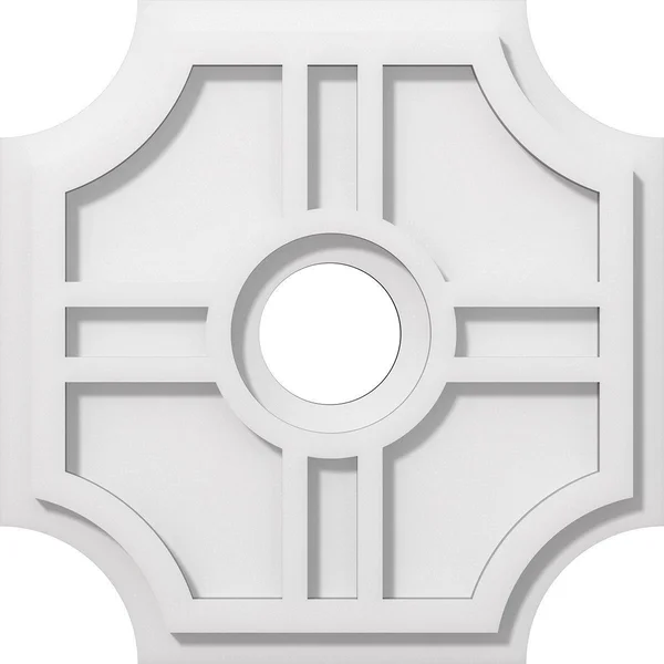 14 inchod x 3 inchid x 4 1/2 inchc x 1 inchp Haus Architectural Grade PVC Contemporary Ceiling Medallion