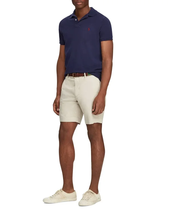 Polo Ralph Lauren Straight Fit Hudson Shorts Men's Clothing Beige : 33 6