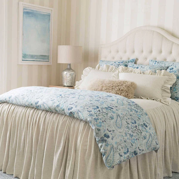 Pine Cone Hill - Ines Linen Blue Sham - Standard